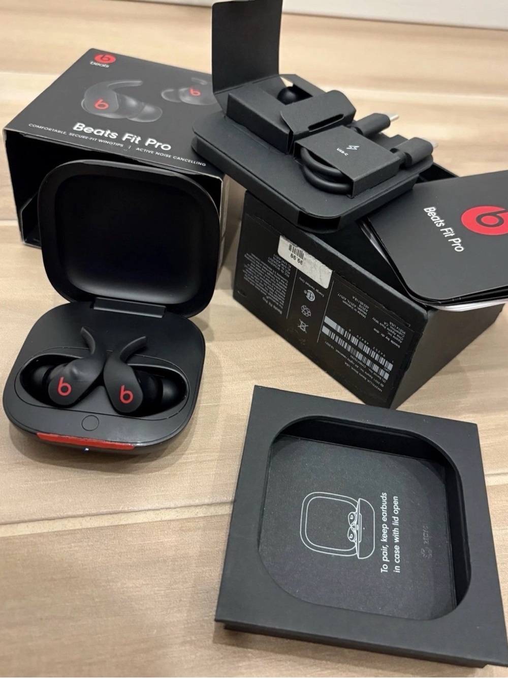 Beats by Dre Beats Fit Pro True Wireless Earbuds - Black with Red Accents